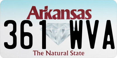 AR license plate 361WVA