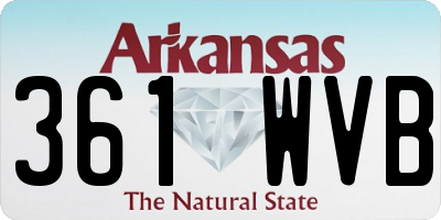 AR license plate 361WVB