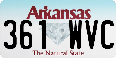 AR license plate 361WVC