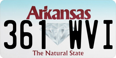 AR license plate 361WVI