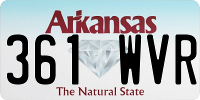 AR license plate 361WVR