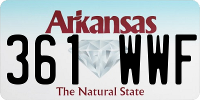 AR license plate 361WWF