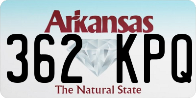 AR license plate 362KPQ