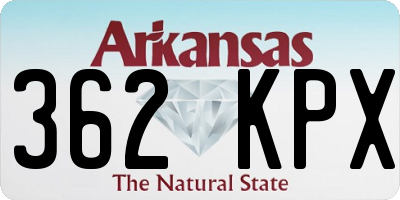 AR license plate 362KPX