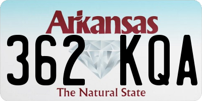 AR license plate 362KQA