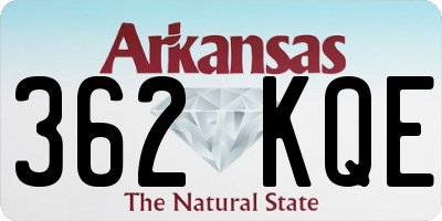 AR license plate 362KQE