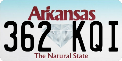 AR license plate 362KQI