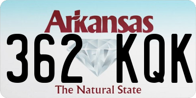 AR license plate 362KQK