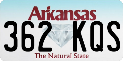AR license plate 362KQS
