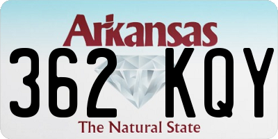 AR license plate 362KQY