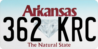 AR license plate 362KRC
