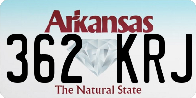 AR license plate 362KRJ