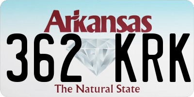 AR license plate 362KRK