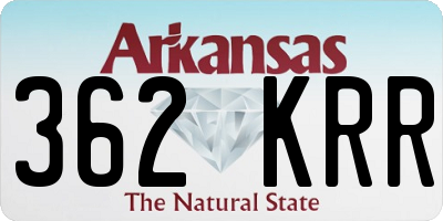 AR license plate 362KRR