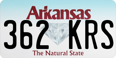 AR license plate 362KRS