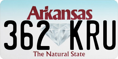 AR license plate 362KRU