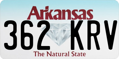 AR license plate 362KRV