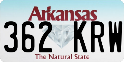 AR license plate 362KRW