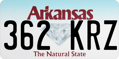 AR license plate 362KRZ