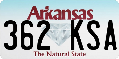 AR license plate 362KSA