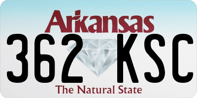 AR license plate 362KSC