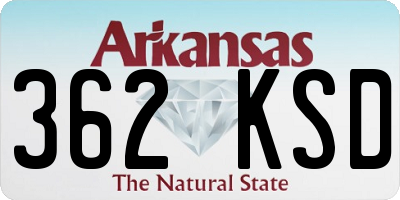 AR license plate 362KSD