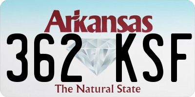 AR license plate 362KSF