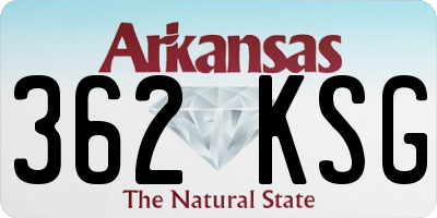 AR license plate 362KSG