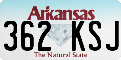 AR license plate 362KSJ