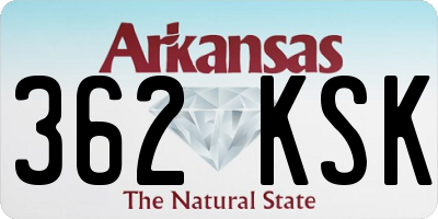 AR license plate 362KSK