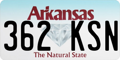 AR license plate 362KSN