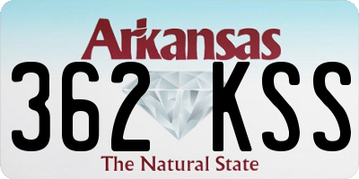 AR license plate 362KSS