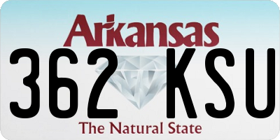AR license plate 362KSU