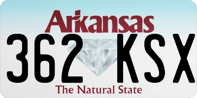 AR license plate 362KSX