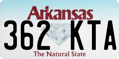 AR license plate 362KTA