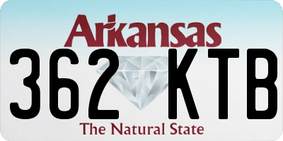 AR license plate 362KTB