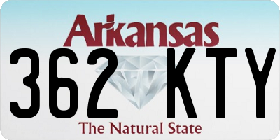 AR license plate 362KTY
