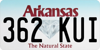 AR license plate 362KUI