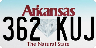 AR license plate 362KUJ