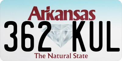AR license plate 362KUL