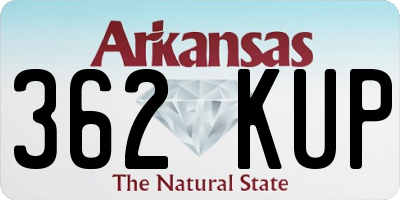 AR license plate 362KUP