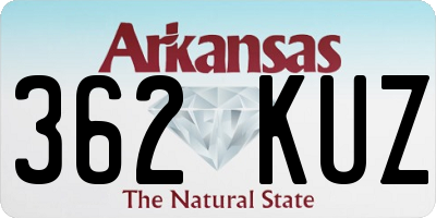 AR license plate 362KUZ