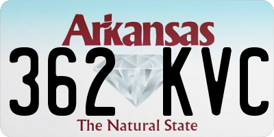 AR license plate 362KVC