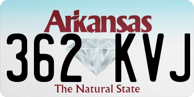 AR license plate 362KVJ