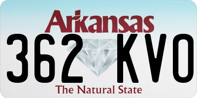 AR license plate 362KVO