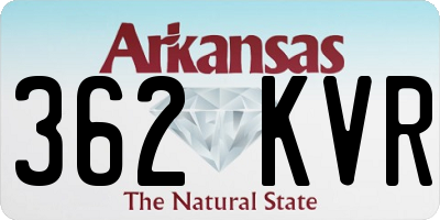 AR license plate 362KVR