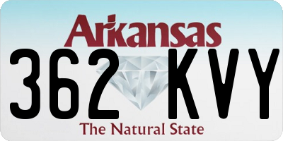 AR license plate 362KVY