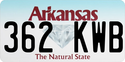 AR license plate 362KWB