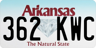 AR license plate 362KWC