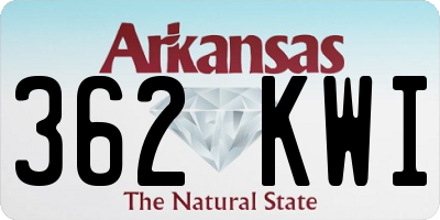 AR license plate 362KWI